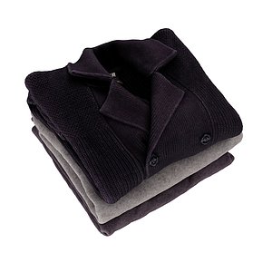 3D mens sweaters stack folded
