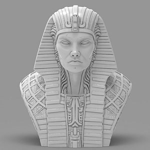 Futuristic Cyberpunk Pharaoh Bust 3D print model