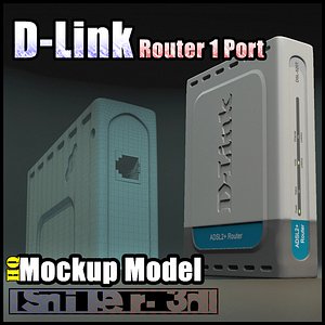 3d model d-link router