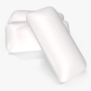 Mint Chewing Gum Pads White 3D model