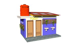3D Disabled Toilets model