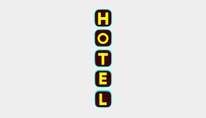 hotel neon sign 3D model