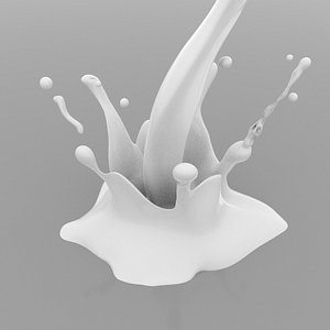 milk splash 3d max