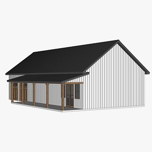 3D model Barndominium House-08