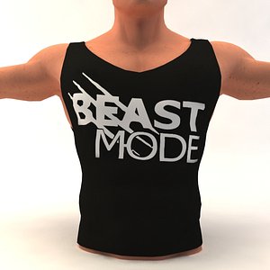3d model bodybuilding t-shirt body