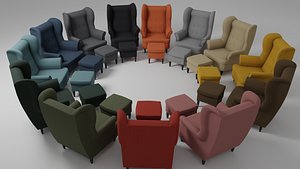 3D Chairset FBX model