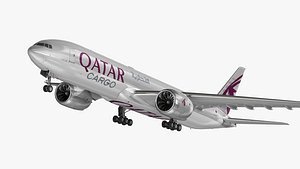 Boeing 777-8F Qatar Cargo 3D model