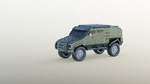 3D Military Defence Car Model with PBR Texture