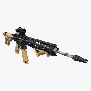 assault rifle ar-15 3d max