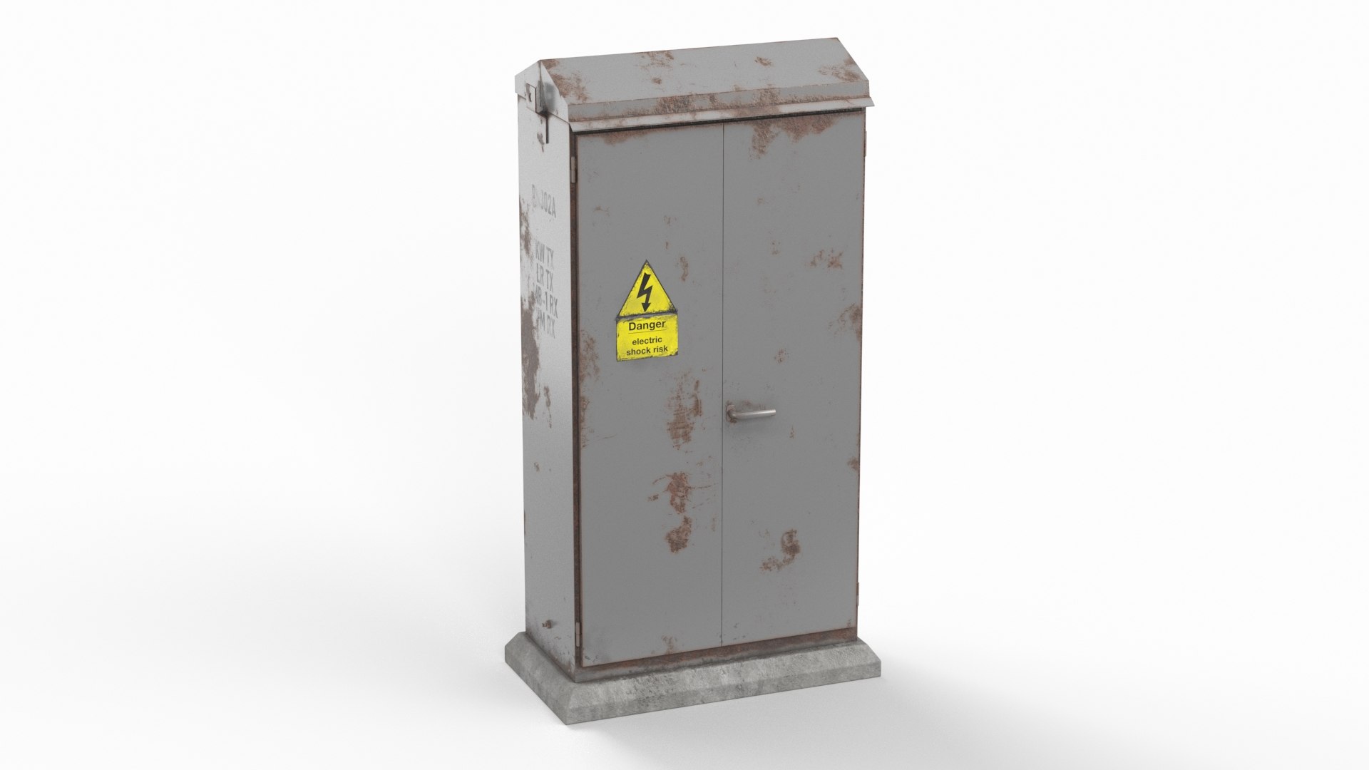Old Railway Relay Cabinet 3D model preview
