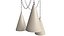 3er Set kleine Gipskegel Pendelleuchten Lampe Werkstatt Shop
