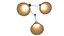 3er Set kleine Gipskegel Pendelleuchten Lampe Werkstatt Shop