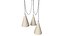 3er Set kleine Gipskegel Pendelleuchten Lampe Werkstatt Shop