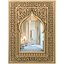 Eastern wall mirror in a carved gilded frame with a Moorish arch 3D model
