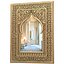 Eastern wall mirror in a carved gilded frame with a Moorish arch 3D model