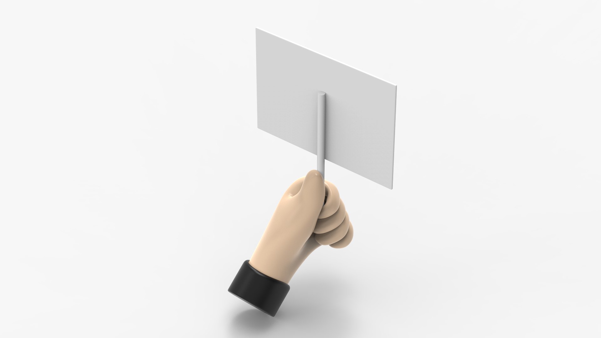 Hand Holding Sign 3D Model - TurboSquid 2397135