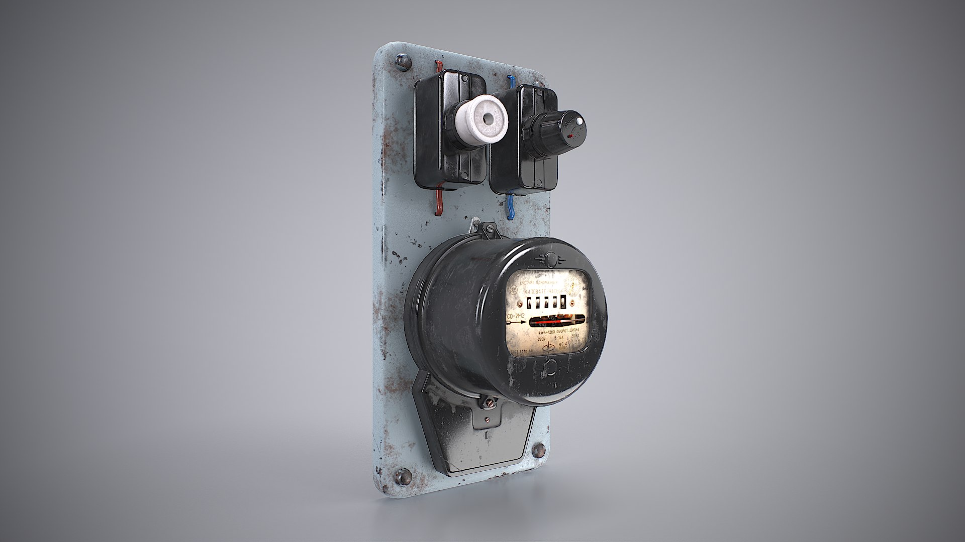 Old Soviet Electricity Meter Low-poly 3D - TurboSquid 2232293