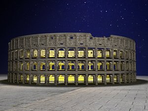 3D model roma coliseum