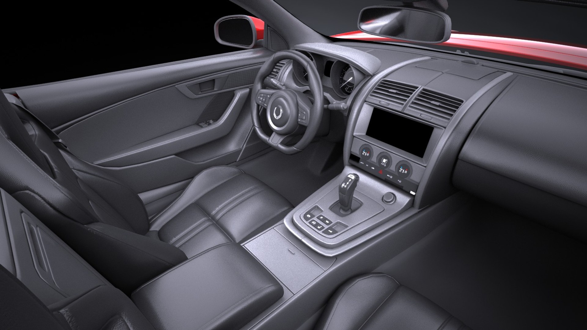 generic sport convertible 3d model