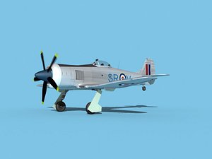 3D propeller hawker tempest model