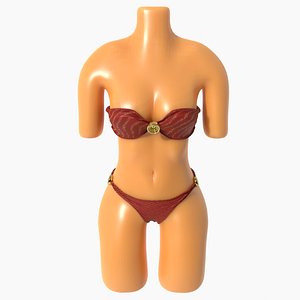 3D model Bikini On Mannequin