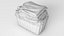 3D Bag-Container with Clothes Collection 03 model