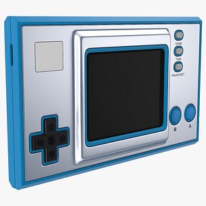 3D Handheld Game Console Turned Off model