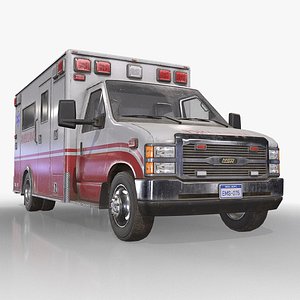Ambulance Type 1 - Low Poly