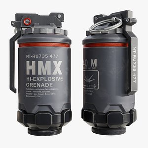 Sci fi Grenade Elysium HMX  Hi Explosive 3D model