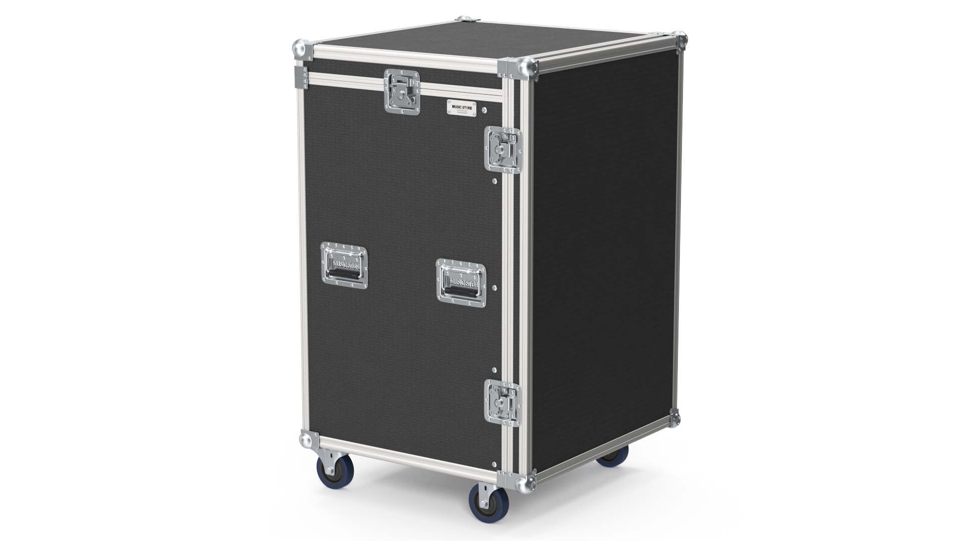 Music Flight Shock Rack Case with Wheels 79x48x48cm 3D model preview
