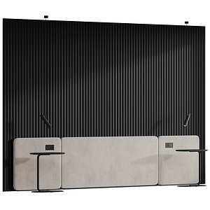 Wall composition Headboard set model