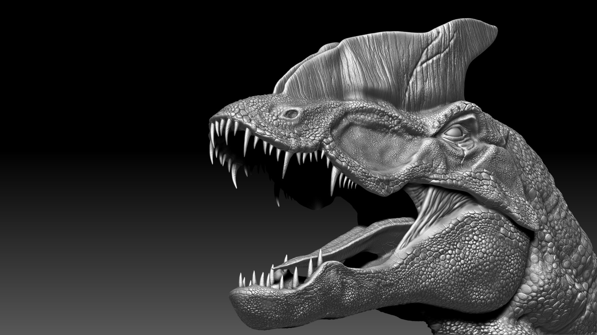 Hybrid Dilophosaurus Sculpt Project Model - TurboSquid 2262835