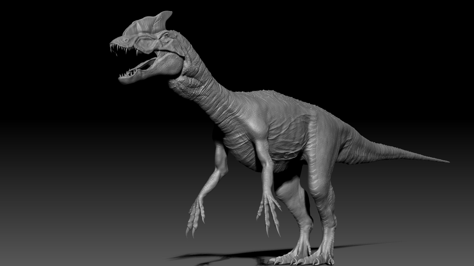 Hybrid Dilophosaurus Sculpt Project Model - TurboSquid 2262835