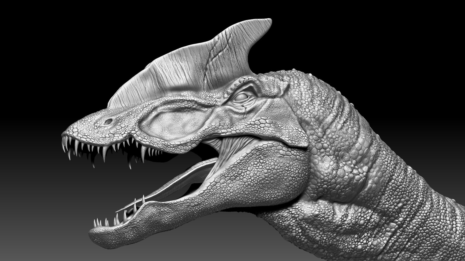 Hybrid Dilophosaurus Sculpt Project Model - TurboSquid 2262835