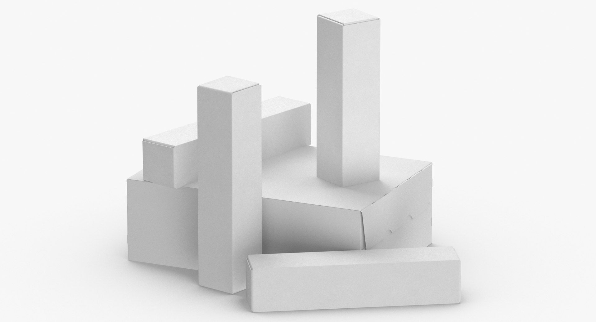 Cardboard Box Set 01 3D Model - TurboSquid 1609370