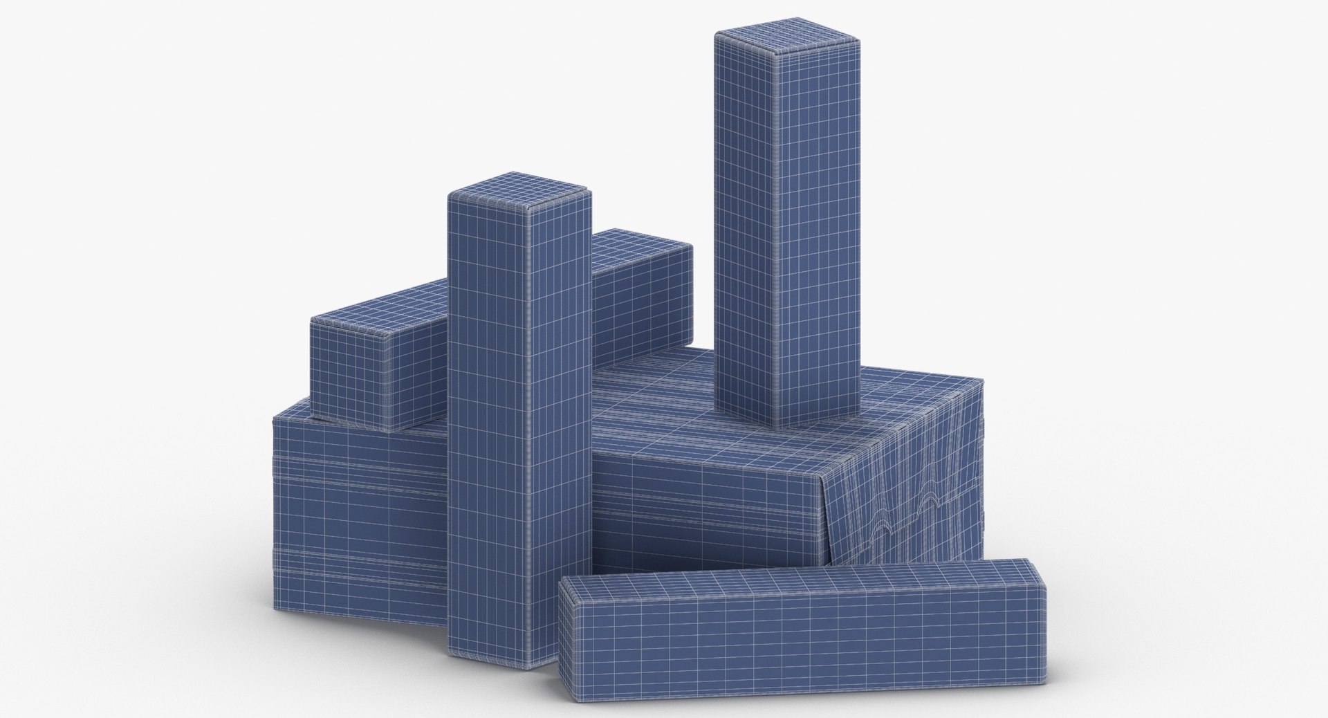 Cardboard Box Set 01 3D Model - TurboSquid 1609370