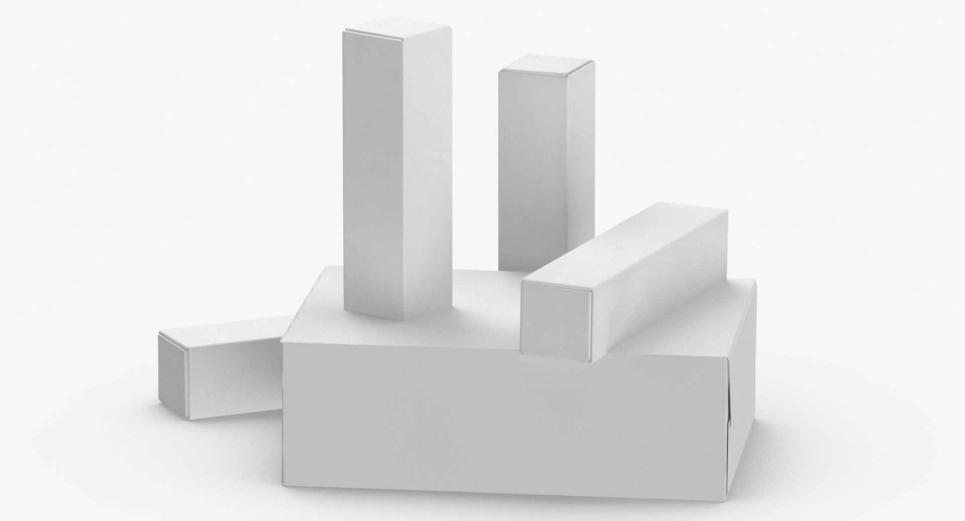 Cardboard Box Set 01 3D Model - TurboSquid 1609370