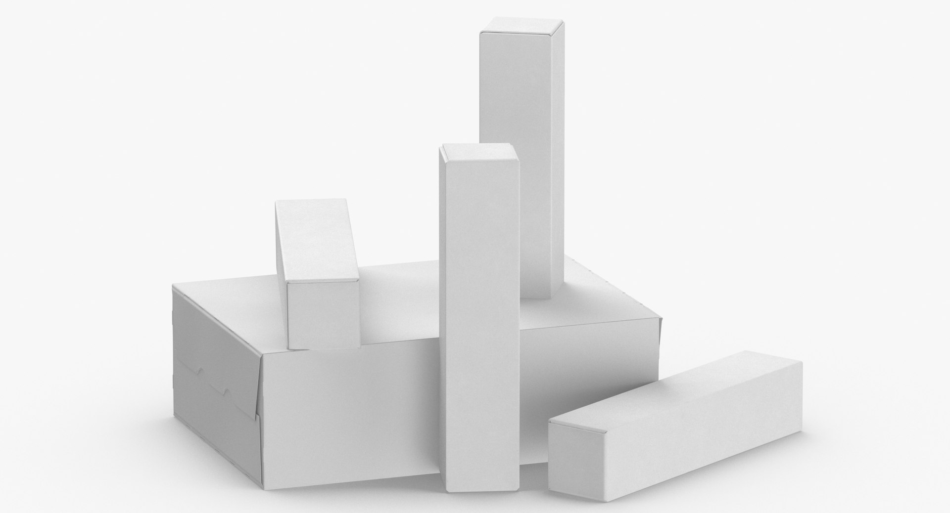 Cardboard Box Set 01 3D Model - TurboSquid 1609370