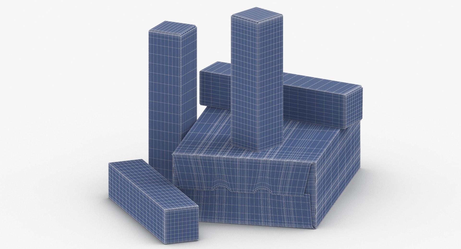 Cardboard Box Set 01 3D Model - TurboSquid 1609370