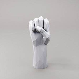 3D model Hand Finger Counting 0 Low poly