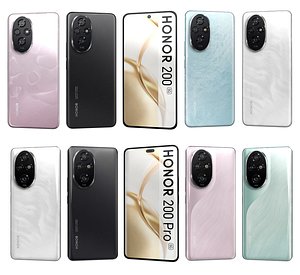 3D Honor 200 And  200 Pro model