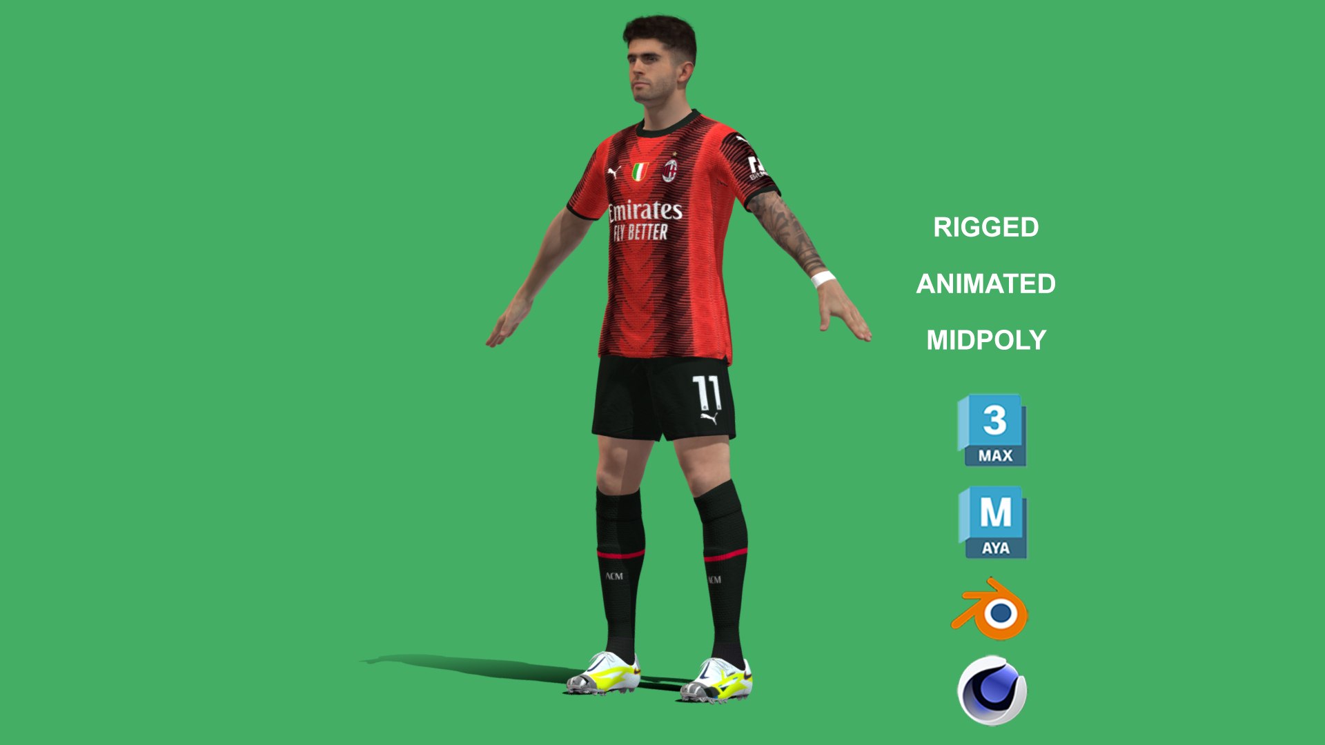 3D 3D Rigged Christian Pulisic AC Milan 2024 model https://p.turbosquid.com/ts-thumb/h7/aIbrkg/3y/pusilic_8/jpg/1717471018/1920x1080/fit_q87/b2783043b615bd6683f0c0f2d49a9caecbf97088/pusilic_8.jpg