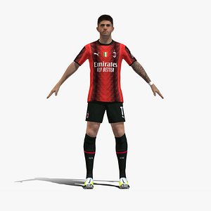 3D Rigged Christian Pulisic AC Milan 2024
