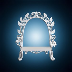 Art Nouveau Scroll Frame Stand 3D Print Model 3D model
