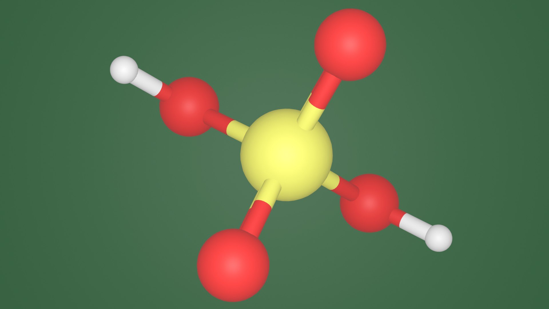 Sulfuric Acid Molecular Model 3D - TurboSquid 2051875