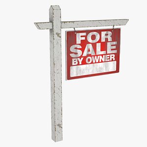 3D model Old For Sale Sign