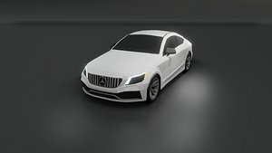 Mercedes amg c63 coupe 2020 low poly 3D model