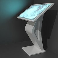 3d model of - Touch Screen LCD Stand Display Kiosk.