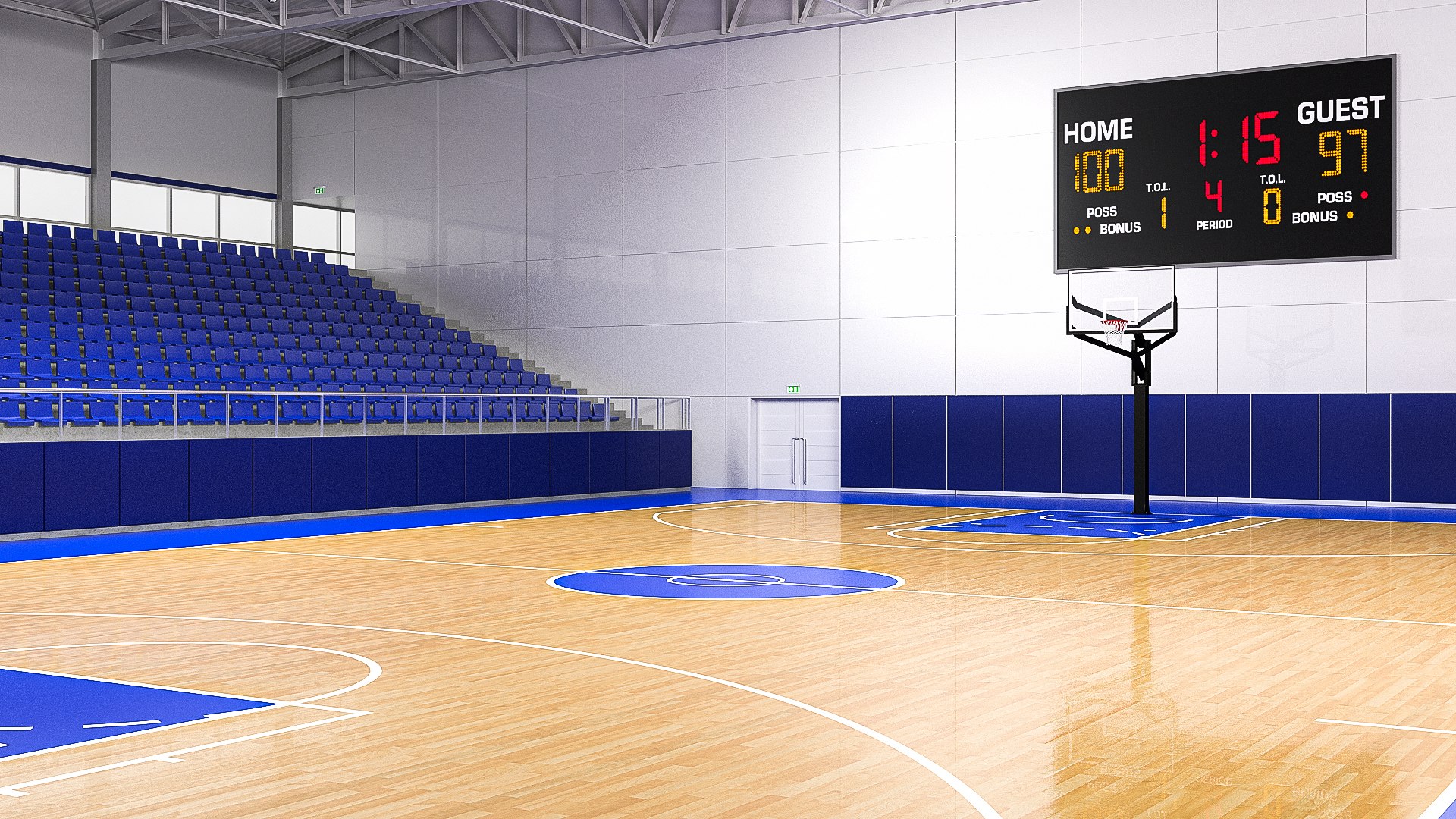 Basketball Arena 02 model - TurboSquid 1716223