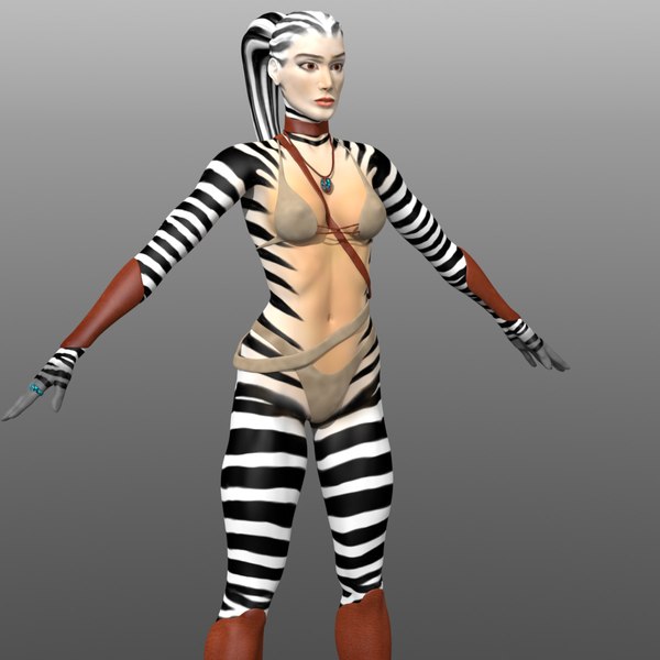 fantasy clothing warrior woman 3d model